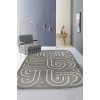 Conceptum Hypnose Tepih Amorf-Ar008, Pravougaoni, 120x180 cm, Krem-sivi