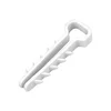 Hitri pritrdilni kabelski objem, ploščat kabel 11x7mm, bel, 100 kos