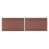 Vidaxl Vrtna ograja WPC 353x106 cm rjava
