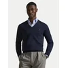 Polo Ralph Lauren Pulover Ls Sf Vn Pp 710670789004 Mornarsko modra Slim Fit