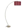 Misra Mat Krom Lambader Silindir Hasir Bordo Abajurlu Claret Red Floor Lamp