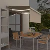 Tenda na ručno uvlačenje s roletom i LED svjetlima 3x2,5 m krem