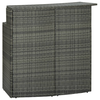 Den Vrtna barska miza siva 120x55x110 cm poli ratan