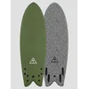 Catch Surf Retro Fish Quad Surfboard military green