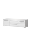 JELA TV STO TV150-2K2F/PN - kolekcija Piano - Bela lak/Kristalno Bela HG Lak - 150x46x45 cm