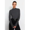 Trendyol Anthracite Stand-up Collar Knitwear Sweater
