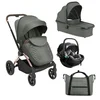 Kikka boo Kolica Kara premium 3in1 set sa autosedištem I-Xtend I-size i tvrdom korpom Army Green KKB21166 XTSET