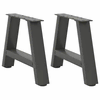 Noge za klub stolić A-oblika 2 kom antracit 40 x (30-31) cm čelik