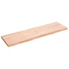 Kupaonska radna ploča svjetlosmeđa 140x40x(2-4) cm masivno drvo
