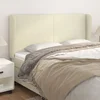Uzglavlje s ušima krem 183x23x118/128 cm od umjetne kože