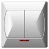 shumee Svečnik AKCENT z osvetlitvijo ozadja, bela