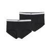 Womens Puma High-Rise Hipster Underwear Briefs (2-pack), Black, Size XL, Clothing