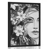 Plakat originalna slika ženske v črnobeli varianti - 40x60 black