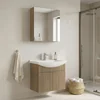 HANAH HOME Kupatilski ormarić sa umivaonikom i ogledalom (2 komada) Purus 65 337