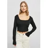 Womens short sleeve Corsage long sleeve, black