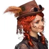 CILINDER STEAMPUNK RJAVI Z OČALI (623679.05)