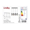 Lindby - Lestenec na vrvici KOURTNEY 4xE27/60W/230V