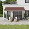 Tenda na ručno uvlačenje smeđa 500 x 300 cm