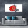tulup.si Slika na akrilnem steklu Red gerbera rože 125x50 cm 2 obešalnika