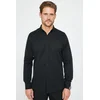 TUDORS Muška košulja dugih rukava, Slim Fit, Crna