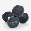 DOMYOS Sive bučice za fitnes od 3 kg, dve, liveno gvožđe 2*3kg