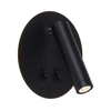 Zuma Line W4107-BK-LED Zidno spot svetlo CIRCA LED/5,5W/230V + LED/2,5W crna