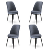 Hanah Home Set stolica Dexa, 45x89x42 cm, 4 komada, Tamnosive