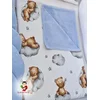 Bubamara 037 Pokrivač za bebe, Sa vezom, Plavi