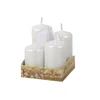 eoshop Adventne sveče GRADED kovina sijaj d4x6/7/8/9cm 4ks