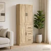 vidaXL Set omar 2 pcs Sonoma hrast Inženirski les