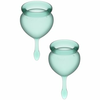 SATISYFER Menstrualne čašice Feel Good, 2 komada, Svetlozelene