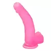 Lovetoy Jelly Studs - realistični dildo s podstavkom - 20 cm (roza)
