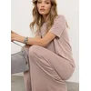 Sinsay - Wide leg pantalone sa sjajnim lurex koncem - kafa