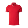 TOMMY HILFIGER Majica Slim Fit Tipped rdeča / vinsko rdeča / bela