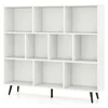 Costway Knjižna omara s 10 kockami 120 cm bela