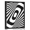Plakat črnobela iluzija - 60x90 silver