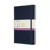 Moleskine Classic Notebook, Hard Cover, Large, Double Layout, Ruled/Plain, Sapphire Blue, 240 strana