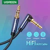 KABL 3.5mm-3.5mm 2m AUX UGREEN AV112 ugao 90 metalni konektori pozlaćeni