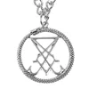 Ogrlica Sigil of Lucifer srebrna - PSY1072