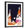 Plakat s paspartujem piramide bližnjega vzhoda - 30x45 black
