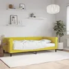 Dnevni krevet s madracem žuti 100 x 200 cm baršunasti