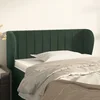 Vidaxl Vzglavje z ušesi temno zeleno 103x23x78/88 cm žamet