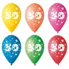 Balon, 26 cm, številka: 30, 5 kosov
