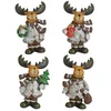 Novogodišnja figura irvas sa šalom 7cm ( 10012692 )