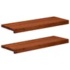 vidaXL Stopnice 2 kos 70 x 30 x 2 cm Rjava Trda bukovina
