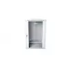 18U wall mounting cabinet 19 rack 600x600, glass door, double sectioned, mounted, 60kg, grey (RAL 7035)