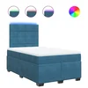 Vidaxl Box spring postelja z vzmetnico modra 120x190 cm žamet