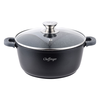 Cheffinger Cheffinger, Lonec za indukcijo z nelepljivim marmornim premazom 28 cm s pokrovom, ČRNA, (21553014)