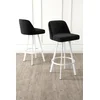 HANAH HOME Set barskih stolica (4 komada) Atex Black White