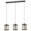 EGLO Viseća lampa DELLOW 3xE27 88 cm crna/mesing mrežasta 43605